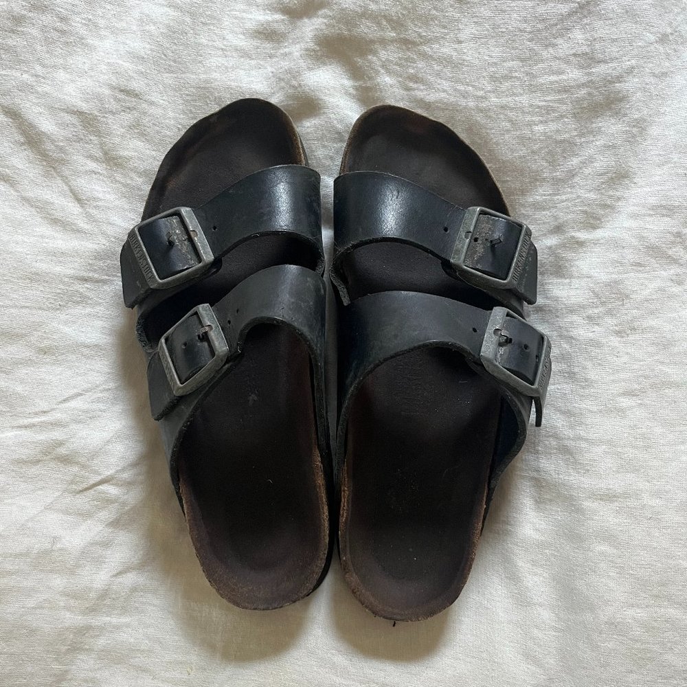 Black Birkenstock Arizona sandals